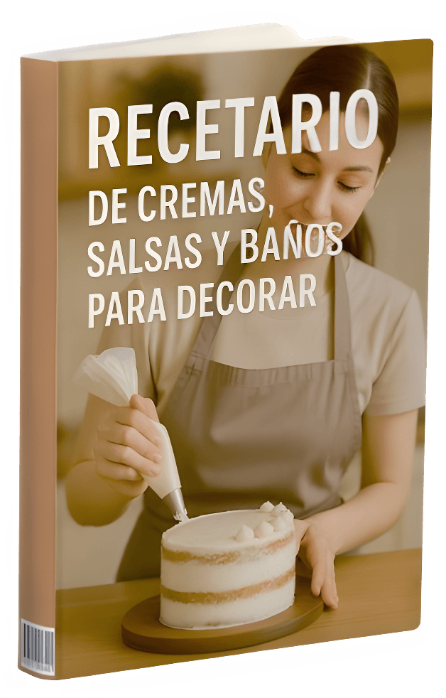 Portada del bono Recetario de cremas, salsas y banos para decorar